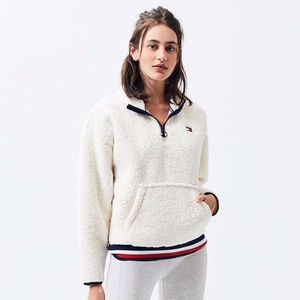 Pacsun Tommy Hilfiger Sherpa Half Zip Sweatshirt